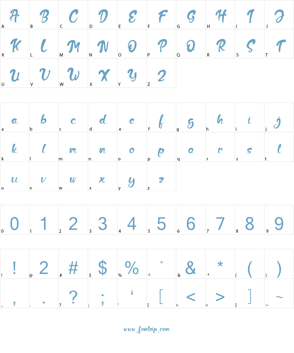 The Fox Tail Sans Font Character